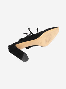 The Row Black Camil suede slingback pumps - size EU 38