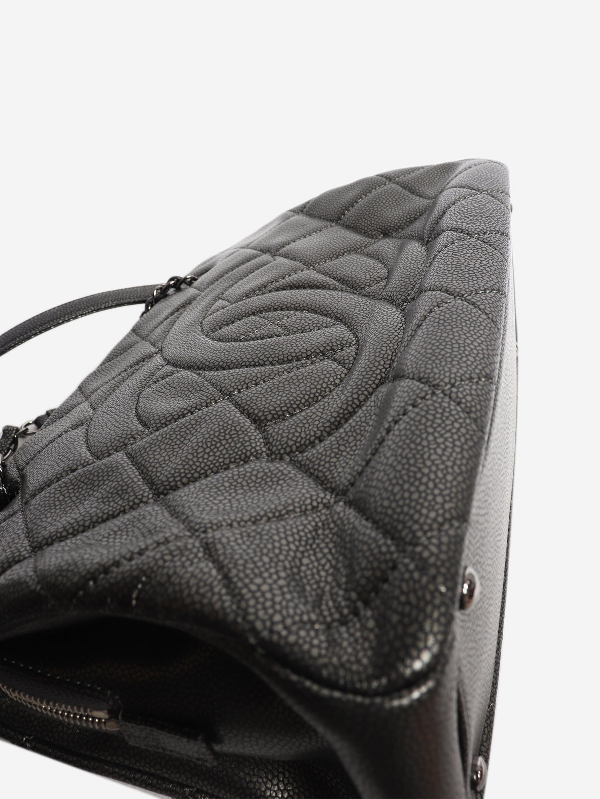 Pewter 2011 caviar-quilted GST tote bag Tote Bags Chanel 