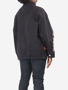 Marni Black bleached denim jacket - size UK 12