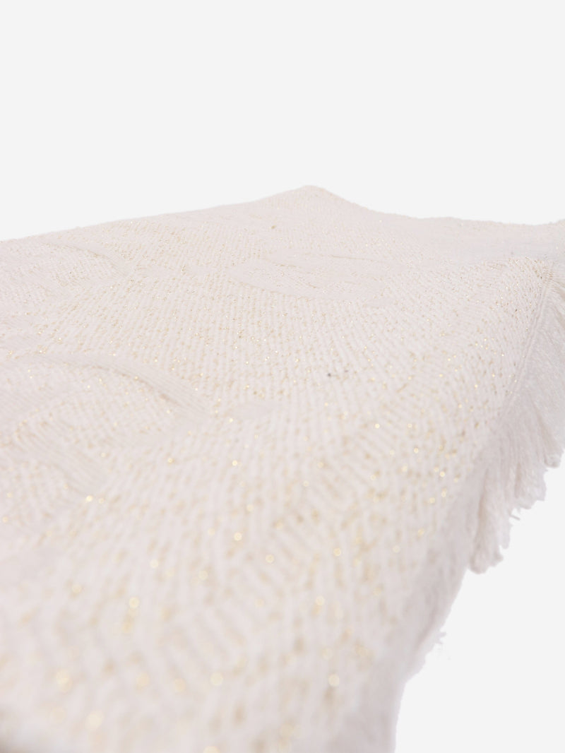 Cream monogram glittery scarf Scarves Gucci 