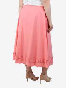 Molly Goddard Pink flare midi skirt - size UK 12
