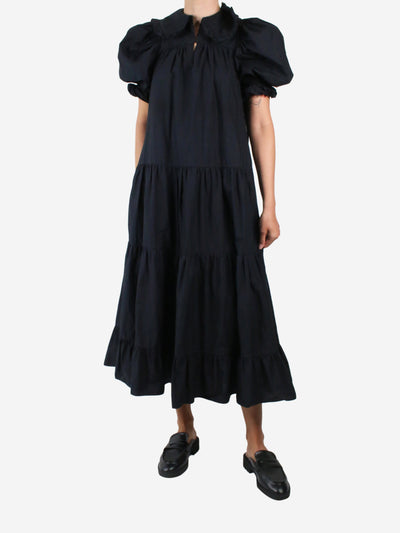 Black puff-sleeved tiered maxi dress - size US 4 Dresses Ulla Johnson 