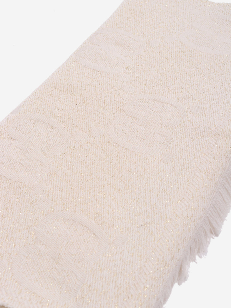 Cream monogram glittery scarf Scarves Gucci 