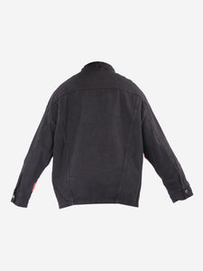 Marni Black bleached denim jacket - size UK 12