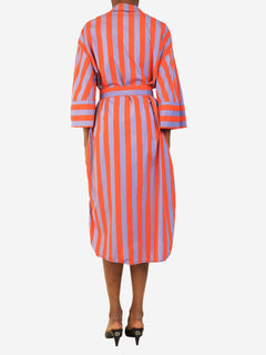Orange and purple striped shirt dress - size S Dresses Essentiel Antwerp 