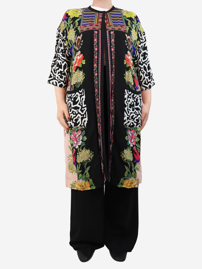 Black printed coat - size UK 12 Coats & Jackets Etro 