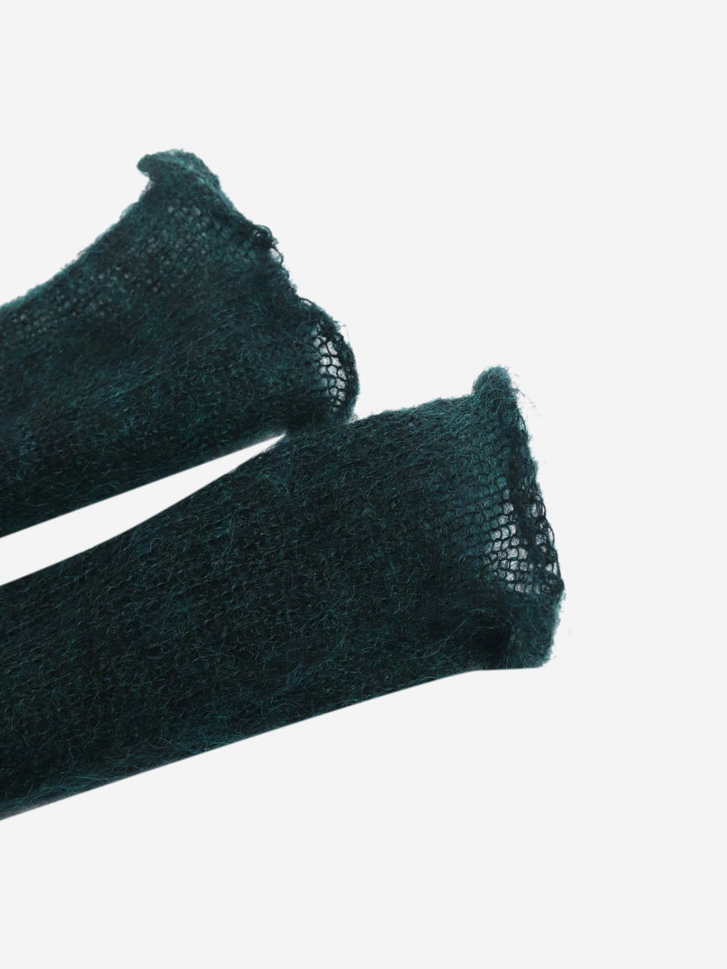 Dark green mohair long gloves Gloves Marni 