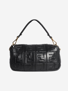 Black embossed FF Baguette bag Shoulder bags Fendi 