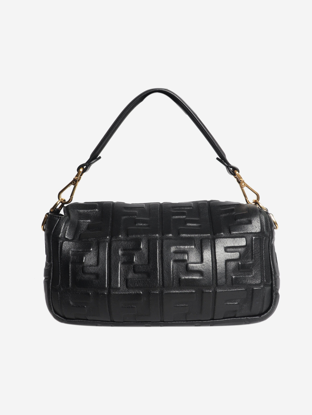 Black embossed FF Baguette bag Shoulder bags Fendi 