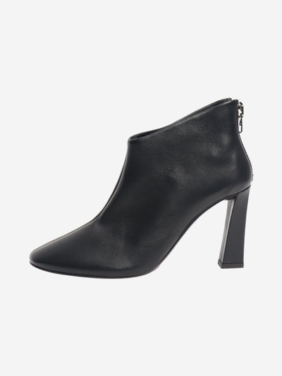 Black leather ankle boots - size EU 36 (UK 3) Heels Giuseppe Zanotti 