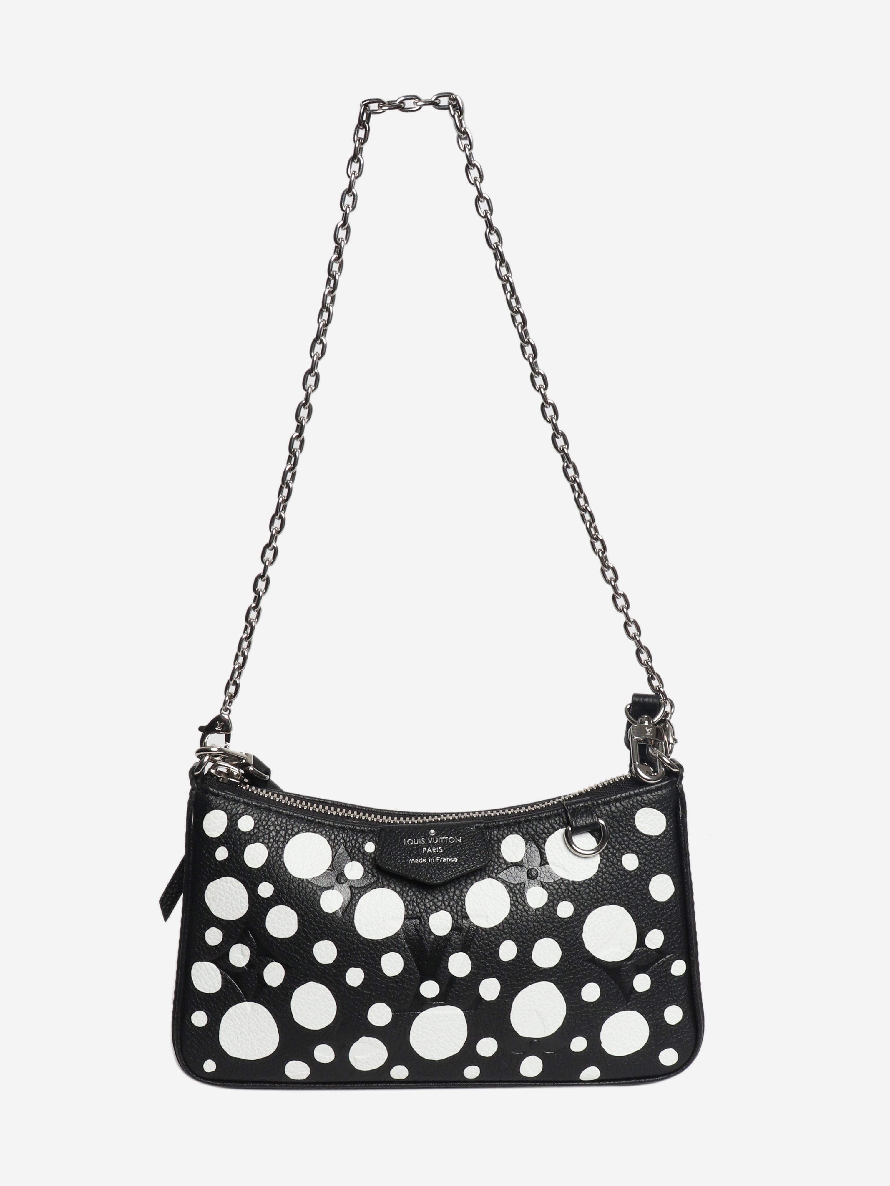 Black and white 2023 polka dot Easy Pouch on Strap bag