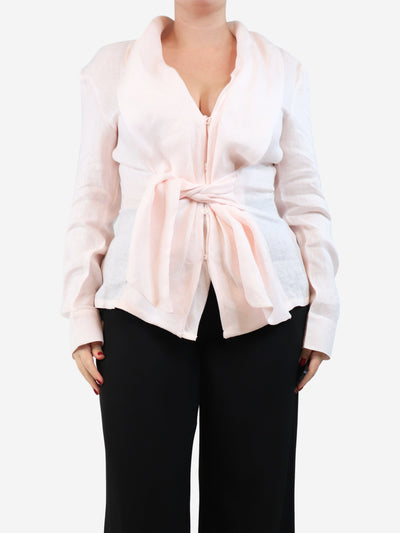 Light pink linen blouse - size XXL Tops 100% Capri 
