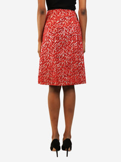 Red and silver boucle skirt - size UK 6 Skirts Marni 