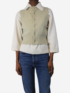 Neutral sleeveless cardigan - size S Knitwear Extreme Cashmere 
