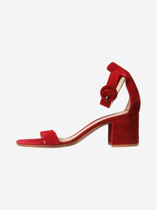 Gianvito Rossi Red suede ankle-strap heels - size EU 37