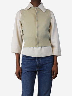 Neutral sleeveless cardigan - size S Knitwear Extreme Cashmere 