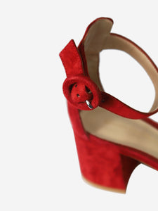Gianvito Rossi Red suede ankle-strap heels - size EU 37