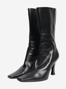The Row Black Office leather ankle boots - size EU 39