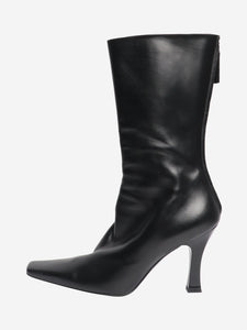 The Row Black Office leather ankle boots - size EU 39