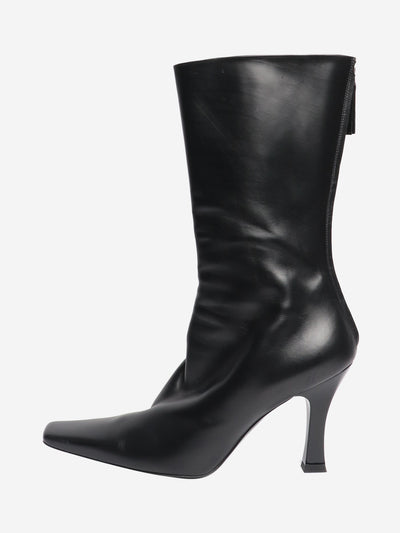 Black Office leather ankle boots - size EU 39 Boots The Row 