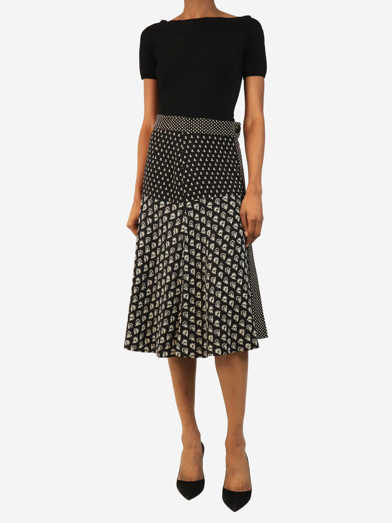 Black and white FW18 mixed-print midi skirt - size UK 8 Skirts Proenza Schouler 