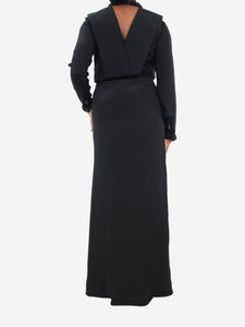 Emilio Pucci Black beaded silk maxi dress - size UK 12