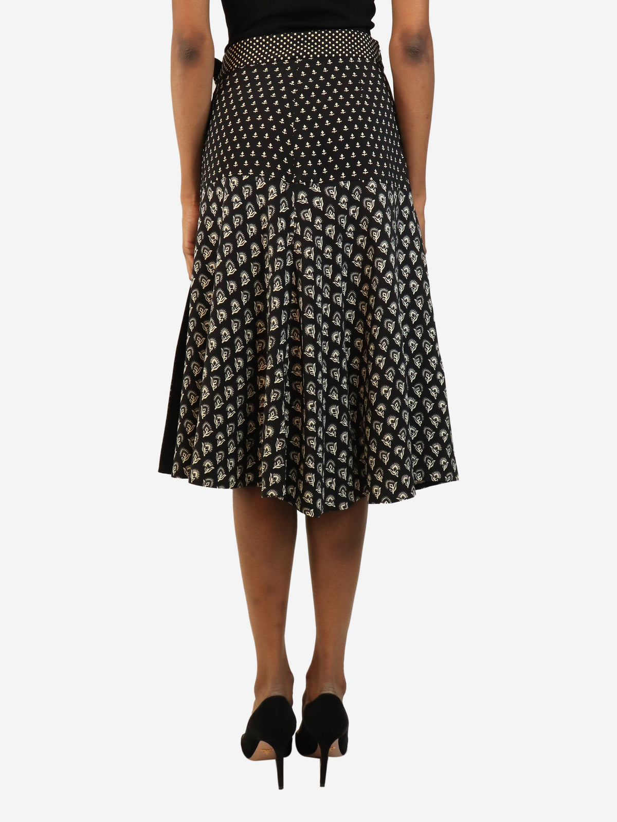 Black and white FW18 mixed-print midi skirt - size UK 8 Skirts Proenza Schouler 
