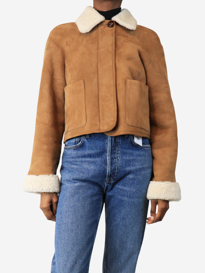 Brown suede shearling jacket - size UK 8 Coats & Jackets Arma 