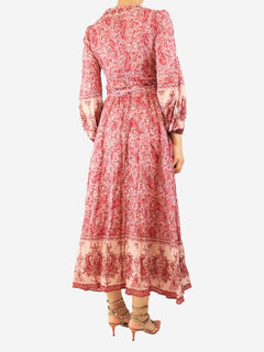 Pink floral and paisley printed cotton dress - size UK 8 Dresses Zimmermann 