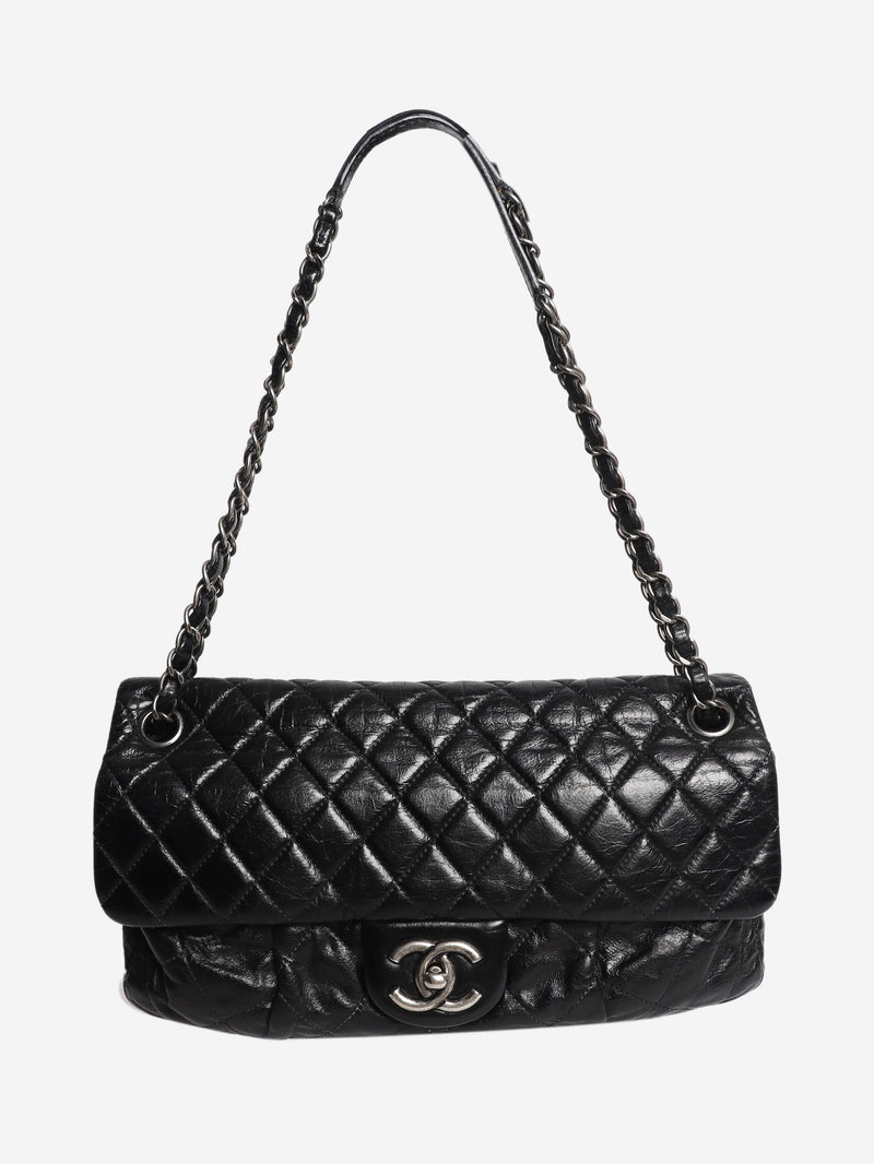 Black 2010 lambskin quilted shoulder bag