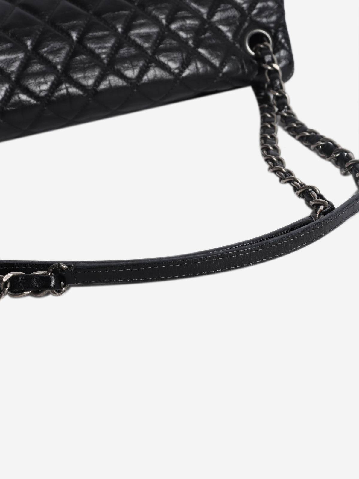 Black 2010 lambskin quilted shoulder bag