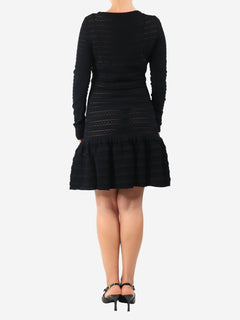 Black long-sleeve bow detail midi dress - size M Dresses Valentino 