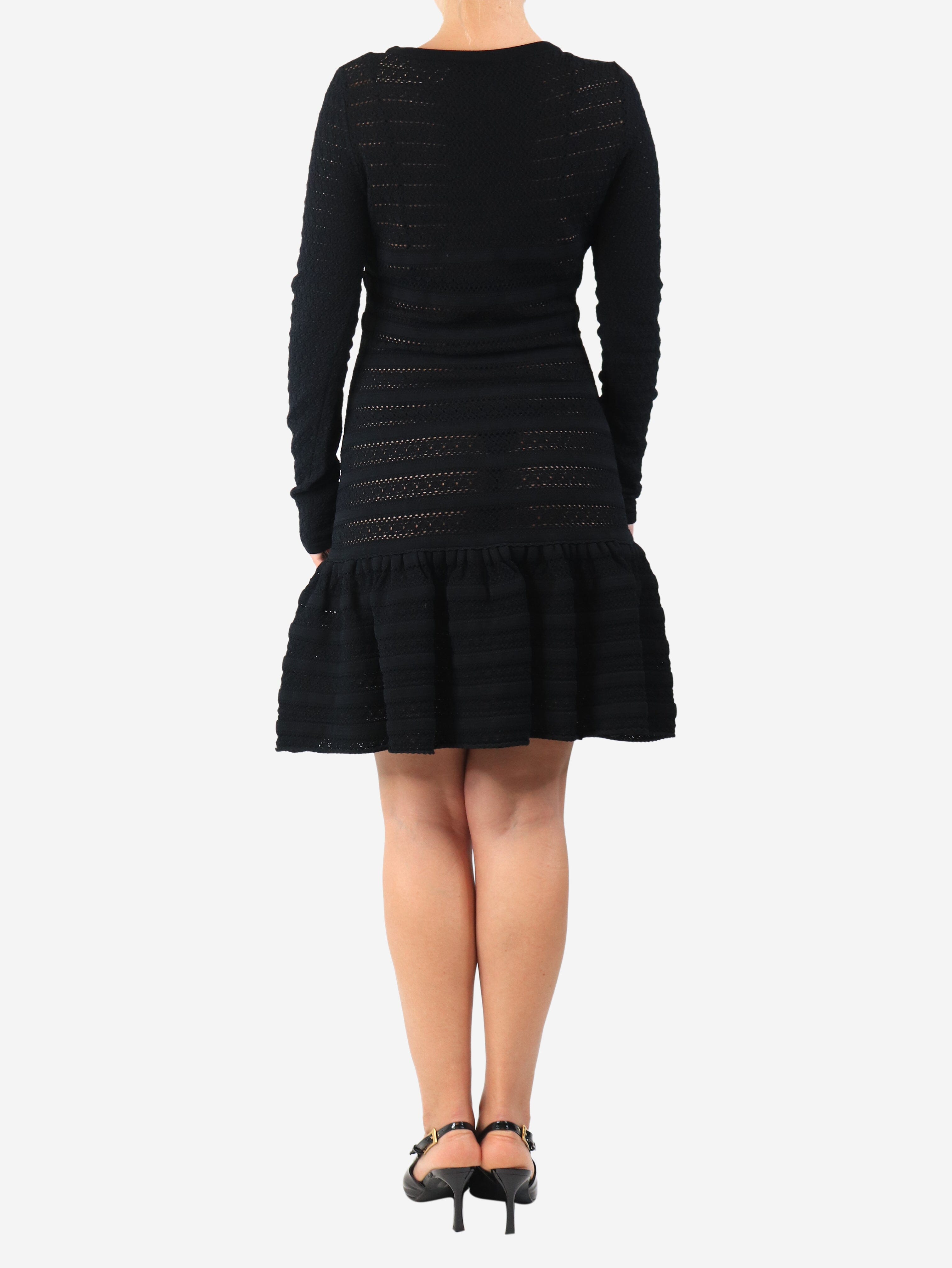 Black long-sleeve bow detail midi dress - size M Dresses Valentino 