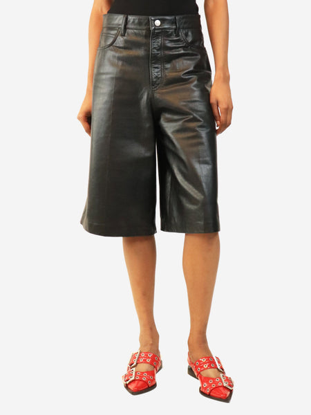 Black leather culottes - size UK 8 product image
