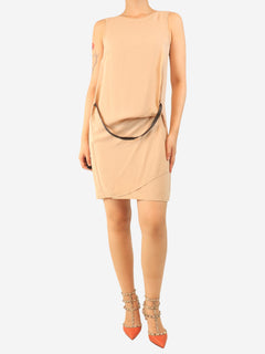 Blush sleeveless silk crepe mini dress - size S Dresses Brunello Cucinelli 