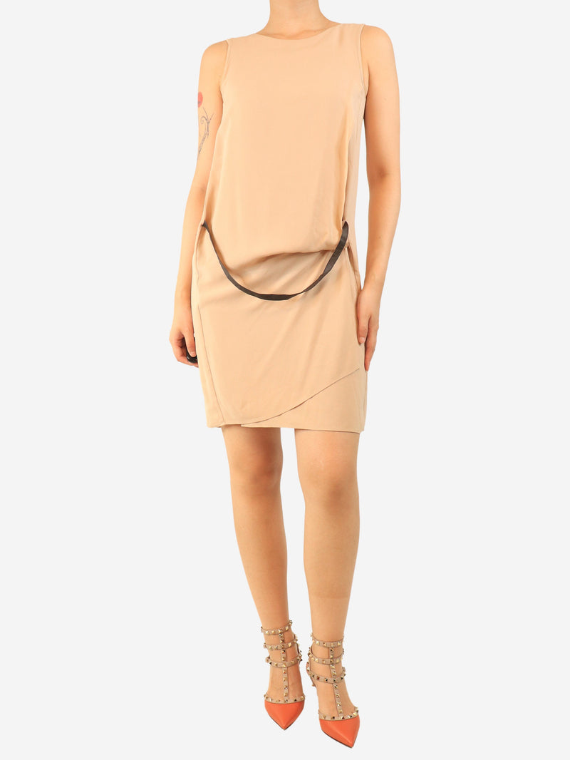 Blush sleeveless silk crepe mini dress - size S Dresses Brunello Cucinelli 