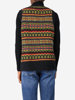 Dark grey fairisle jumper vest - size XS Knitwear Molly Goddard 