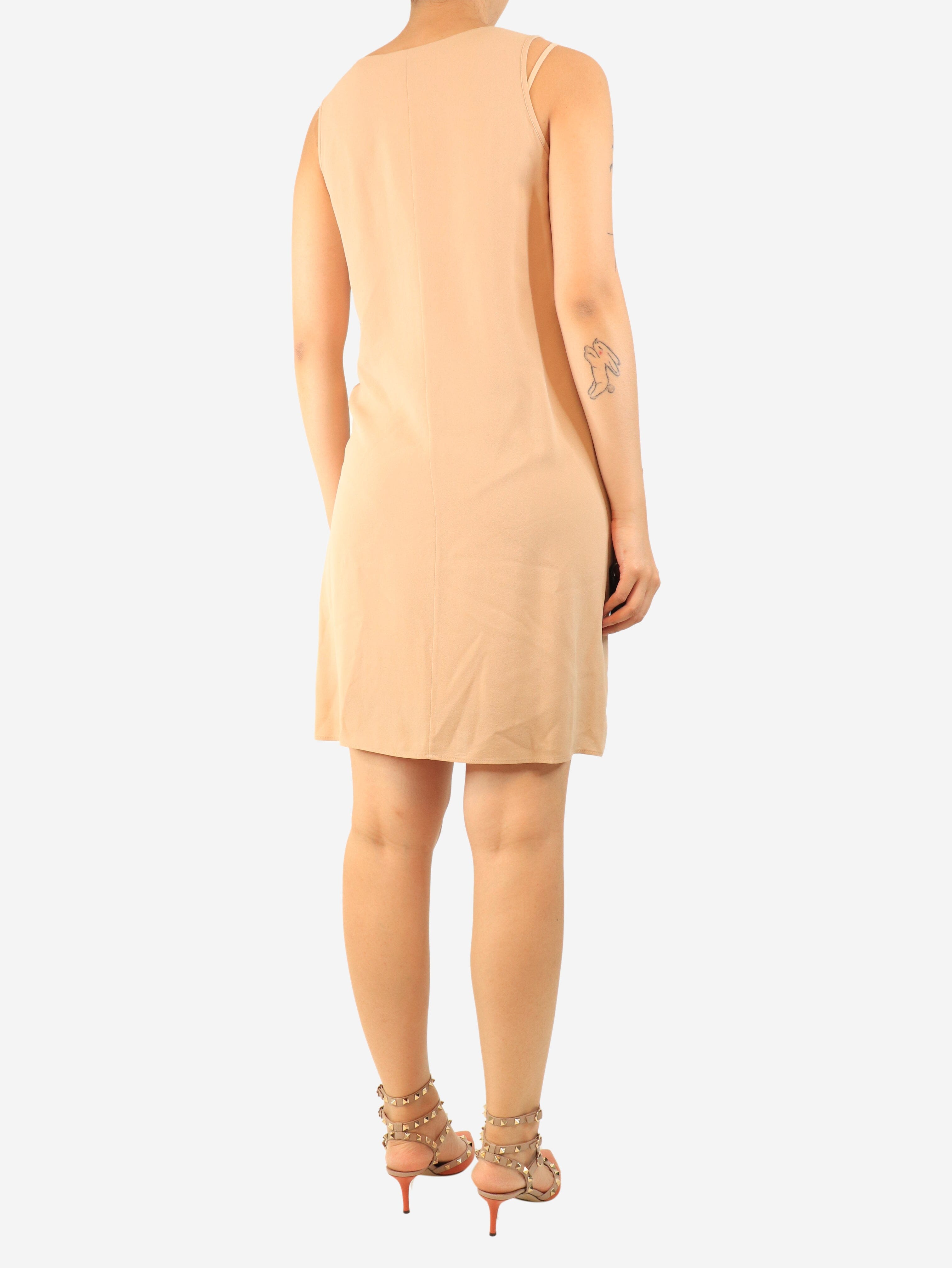 Blush sleeveless silk crepe mini dress - size S Dresses Brunello Cucinelli 