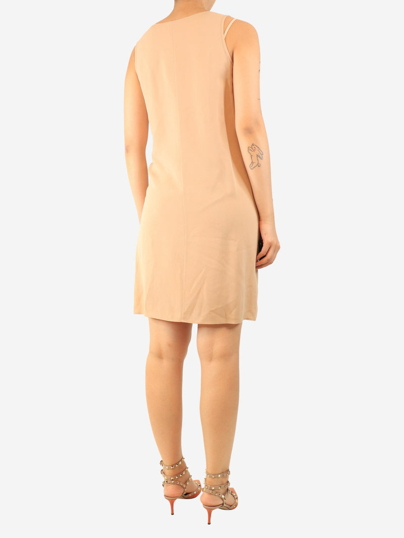Blush sleeveless silk crepe mini dress - size S Dresses Brunello Cucinelli 