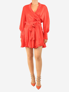 Red silk wrap dress - size UK 12 Dresses Zimmermann 