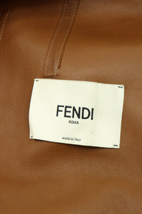 Fendi Brown suede double-breasted coat - size UK 8