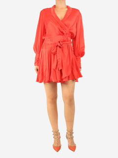 Red silk wrap dress - size UK 12 Dresses Zimmermann 