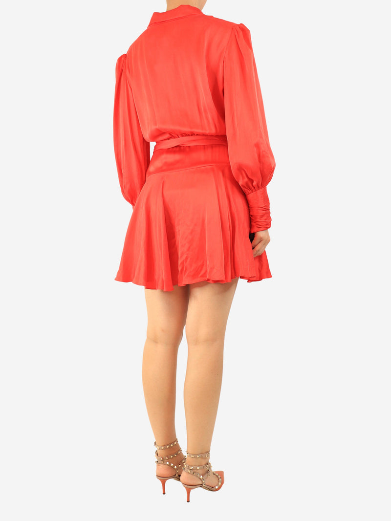 Red silk wrap dress - size UK 12 Dresses Zimmermann 