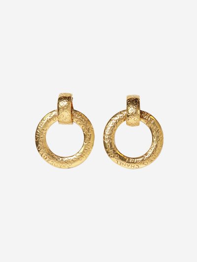 Gold hoop clip-on earrings Jewellery Chanel 