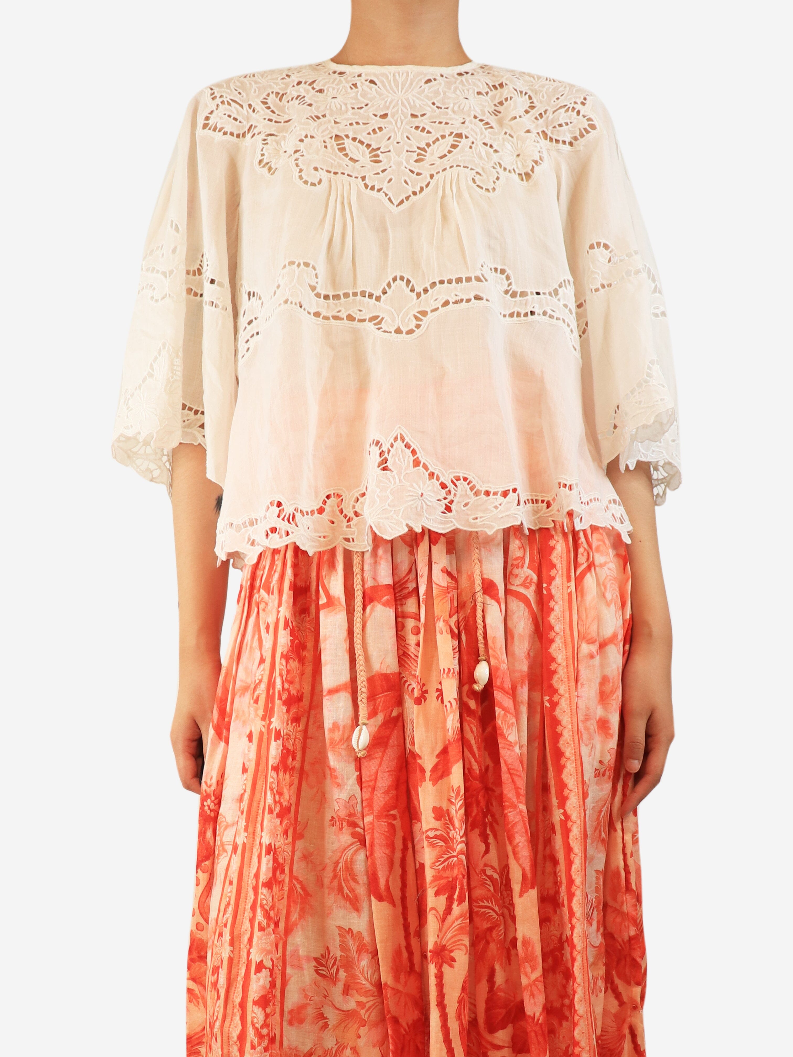 White broderie blouse - size UK 8 Tops Isabel Marant 