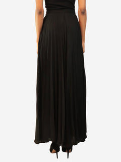 Black silk pleated midi skirt - size UK 8 Skirts Valentino 