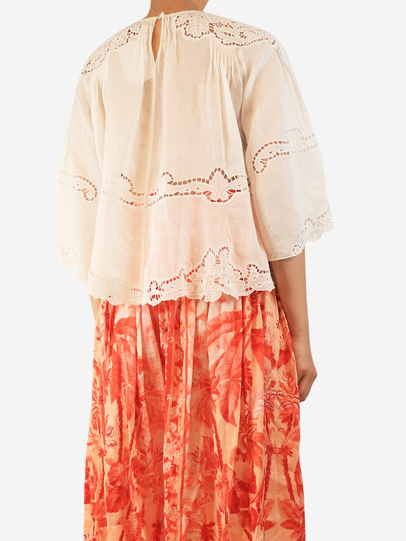White broderie blouse - size UK 8 Tops Isabel Marant 