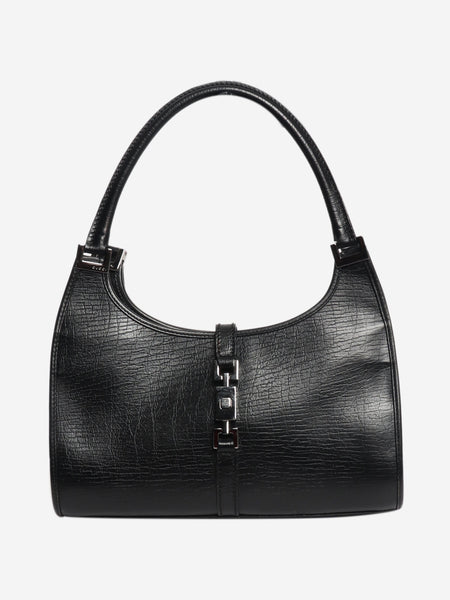 Black vintage Jackie leather hobo bag product image