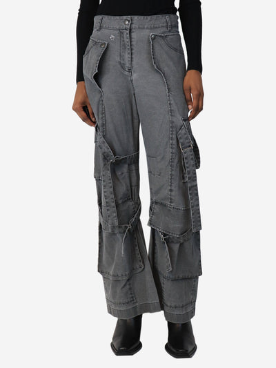 Grey combat jeans with straps - size UK 6 Trousers Acne Studios 