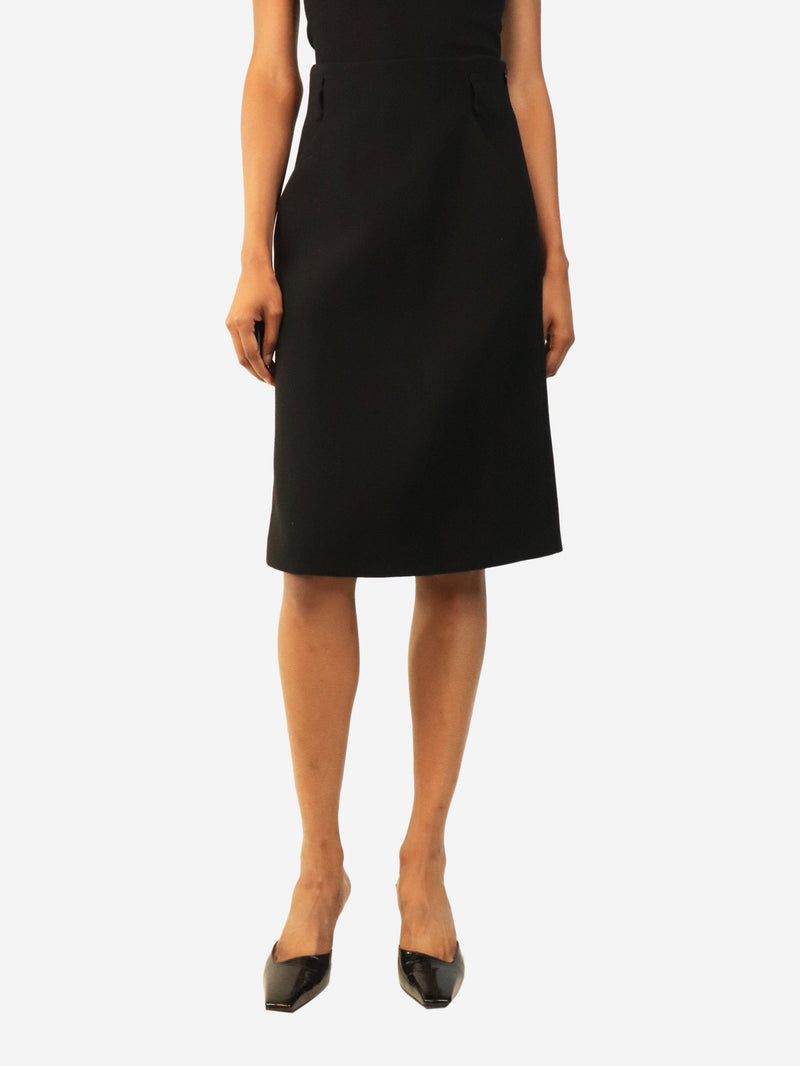 Black tailored midi skirt - size UK 8 Skirts Prada 